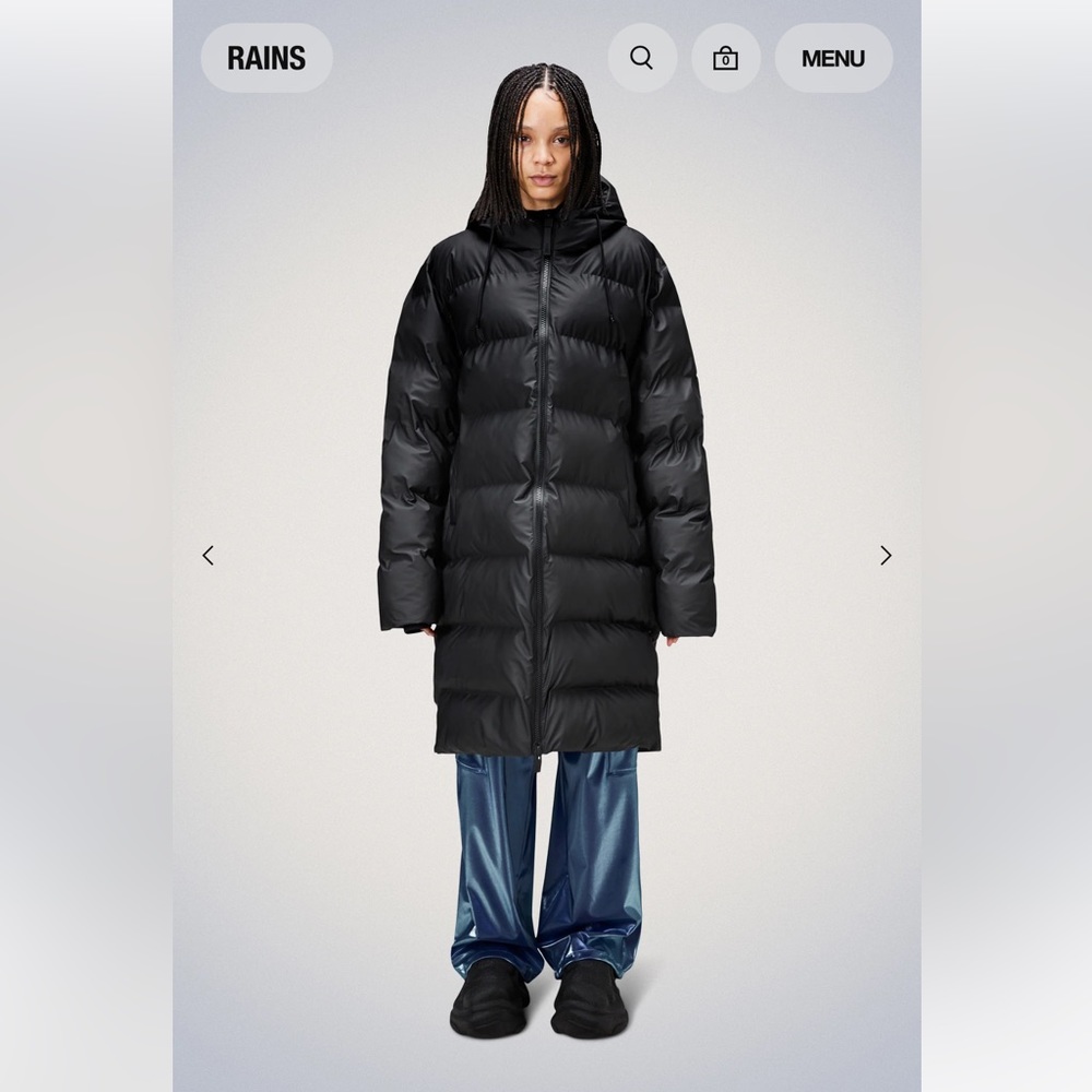 Rains Alta Long Puffer Jacket